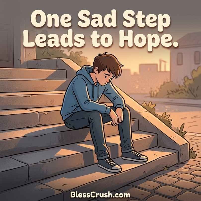 Sad Pickup Lines for hope - One sad step leads to hope