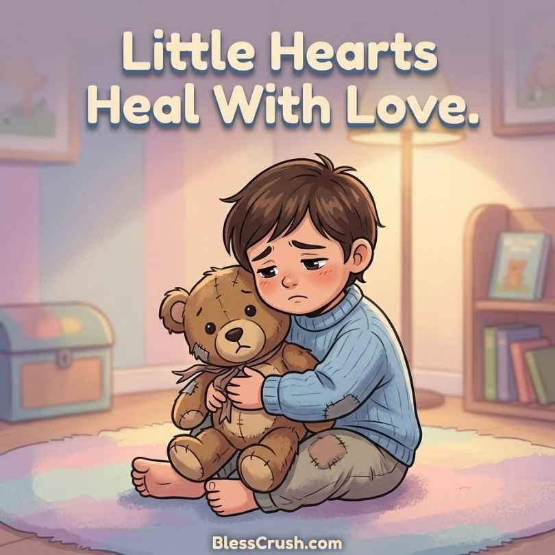 Sad Pickup Lines about healing - Little hearts heal with love