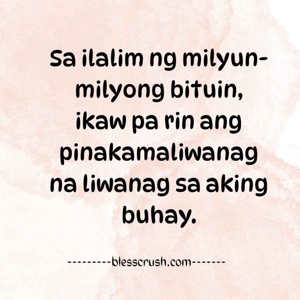 Filipino Pick Up & Rizz Lines about being the brightest star - Sa ilalim ng milyun-milyong bituin ikaw pa rin ang pinakamaliwanag