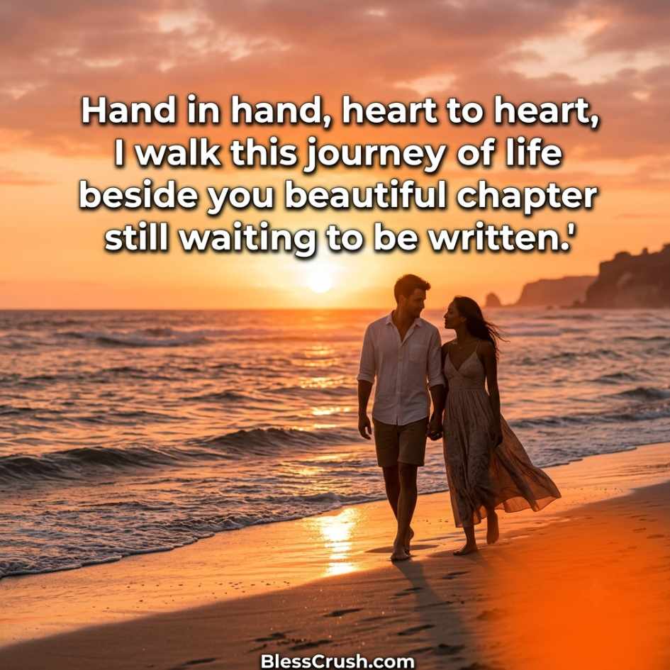 Pickup Lines for Girlfriend - couple holding hands walking on beach at sunset
