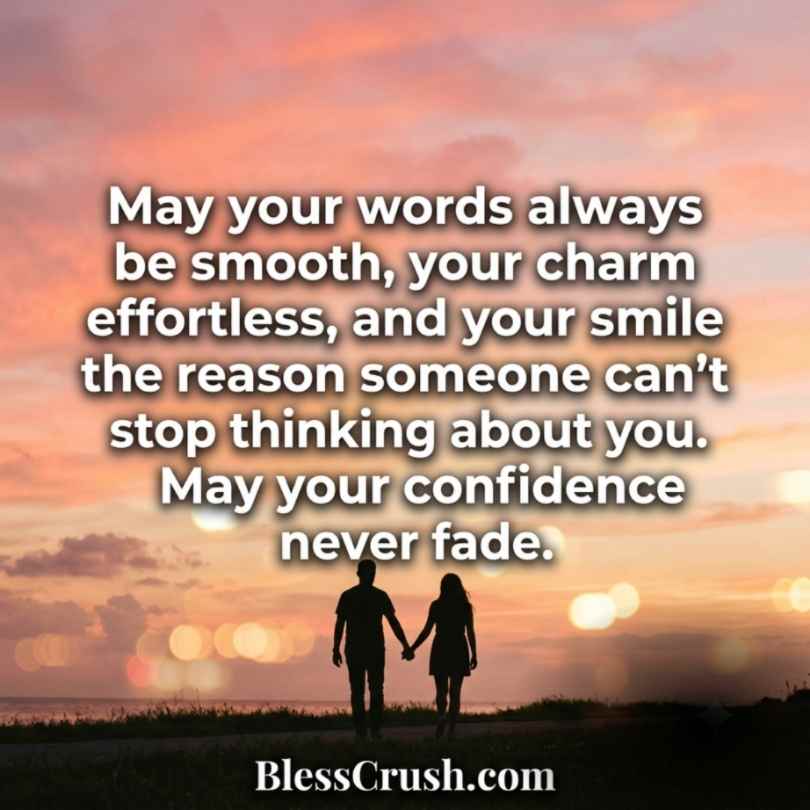 Smooth Pick Up Lines sunset quote with couple silhouette holding hands on beach
