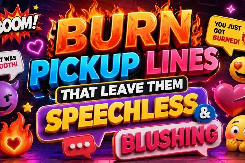 Burn Pickup Lines that leave them speechless and blushing - cover image