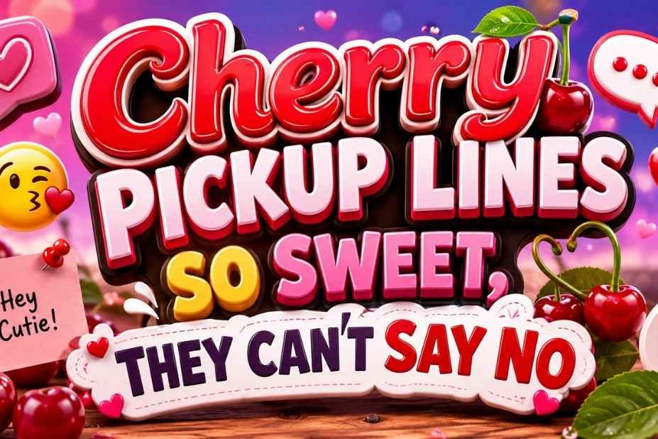 Cherry Pickup Lines So Sweet They Can't Say No - cover image for cherry-themed flirty pickup lines