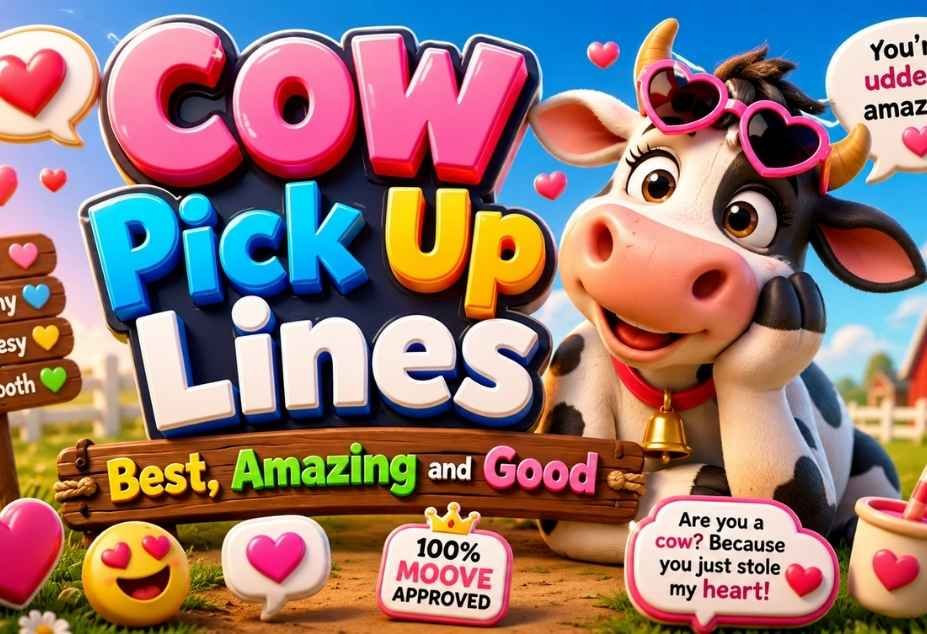 Cow Pickup Lines - Best, Amazing and Good Cow Puns Collection