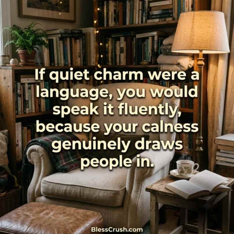 Database pick up lines about quiet charm drawing people in naturally