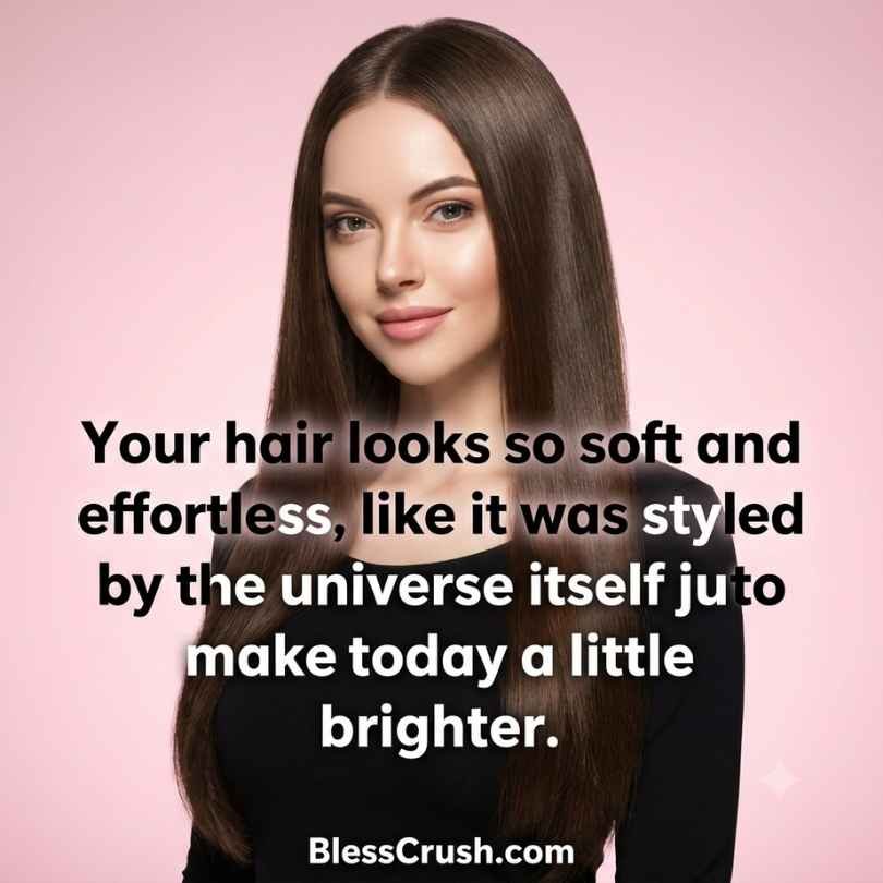 Hair pick up lines for soft sleek straight hair style