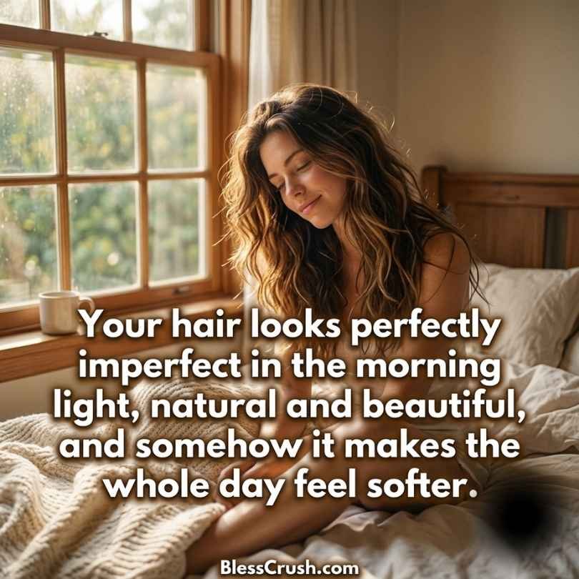 Hair pick up lines for morning light natural wavy hair look