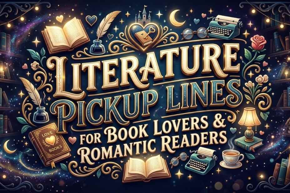 Literature Pickup Lines for book lovers and romantic readers - cover image