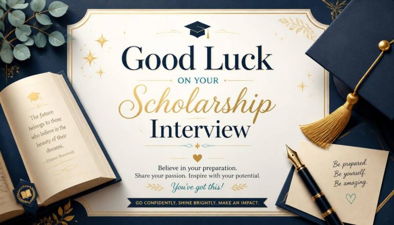 Good Luck Wishes for a Scholarship Interview