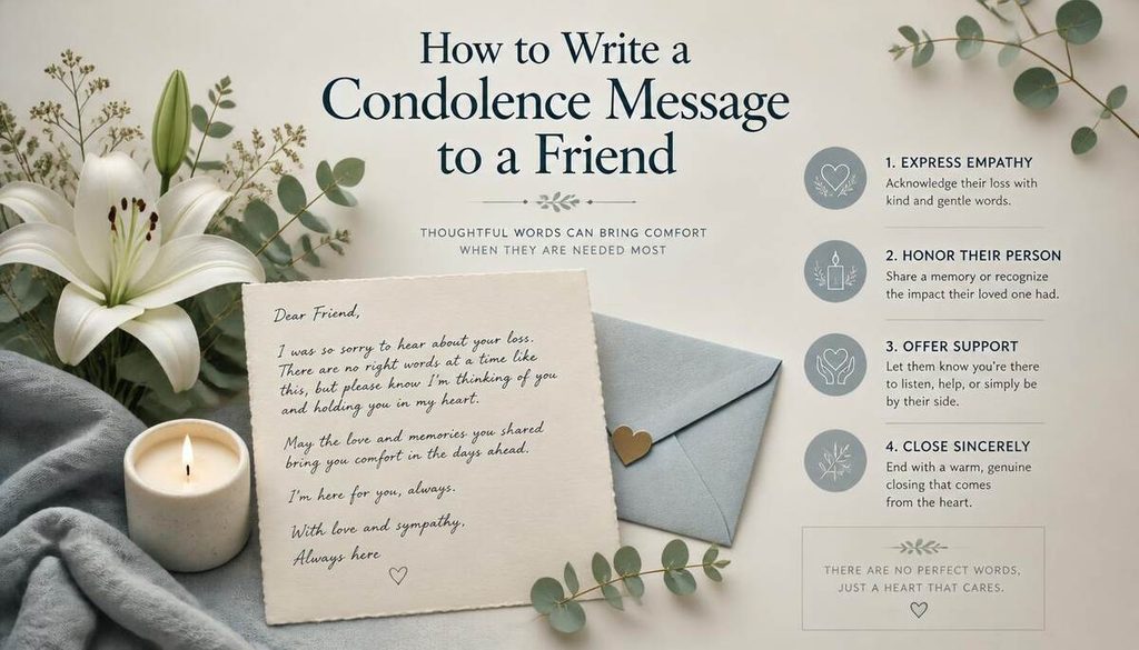 How to Write a Condolence Message to a Friend