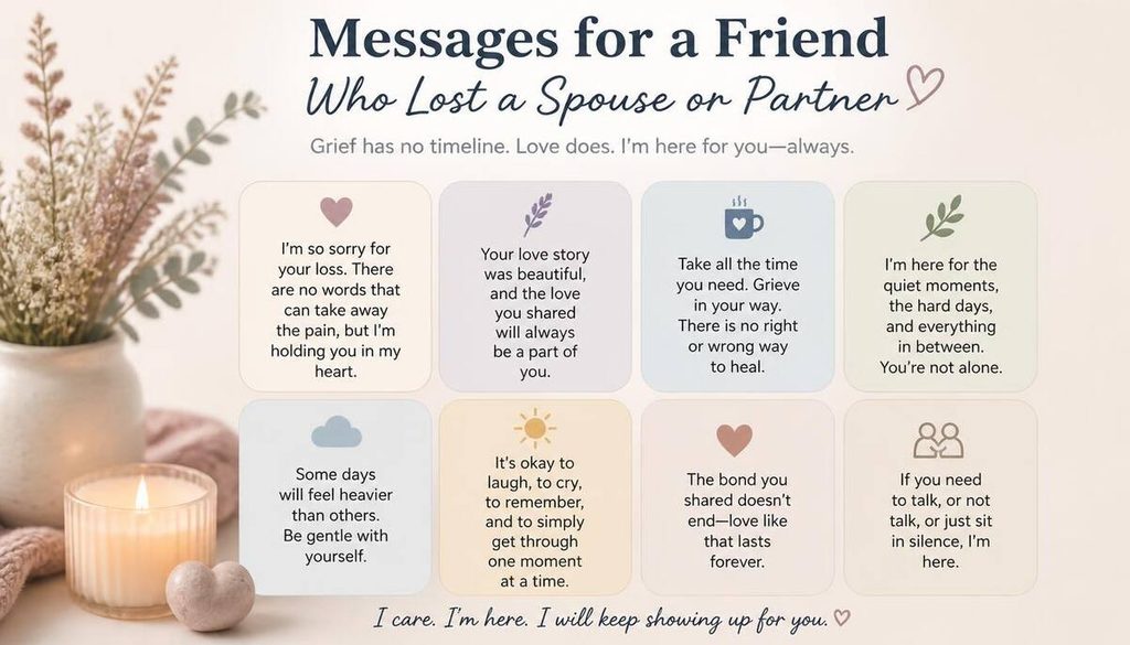 Messages for a Friend Who Lost a Spouse or Partner