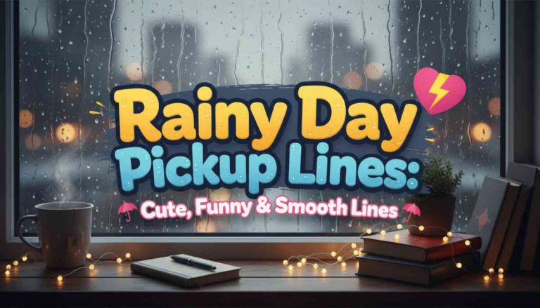 Rainy Day Pick Up Lines
