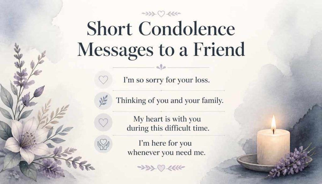 Short Condolence Messages to a Friend